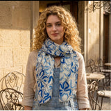 MARTA DU CHATEAU Marta du Chateau dam scarf MdcKaysa FA3841 Scarf Blue
