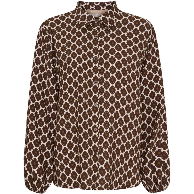 MARTA DU CHATEAU Marta du Chateau dam skjorta MdcAntares 7706 Shirt Marrone2158tpl