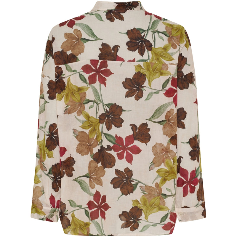 MARTA DU CHATEAU Marta du Chateau dam skjorta MdcLotus 258920 Shirt Beige Flower
