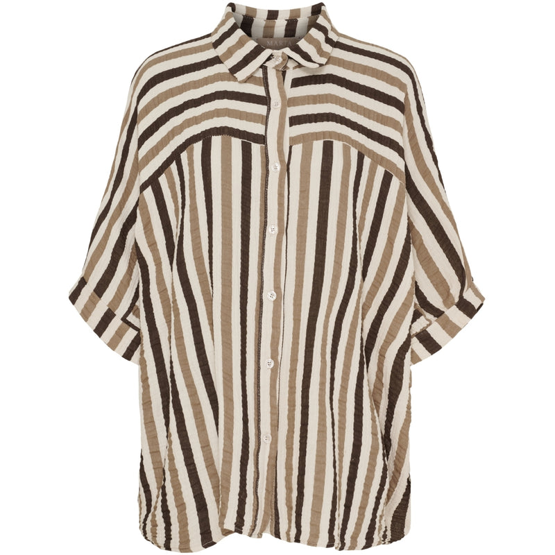 MARTA DU CHATEAU Marta du Chateau dam skjorta MdcMossie 7487C Shirt Camel/brown