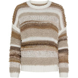 MARTA DU CHATEAU Marta du Chateau dam sticka MdcDelilah 25430 Knit Bianco/Cammello