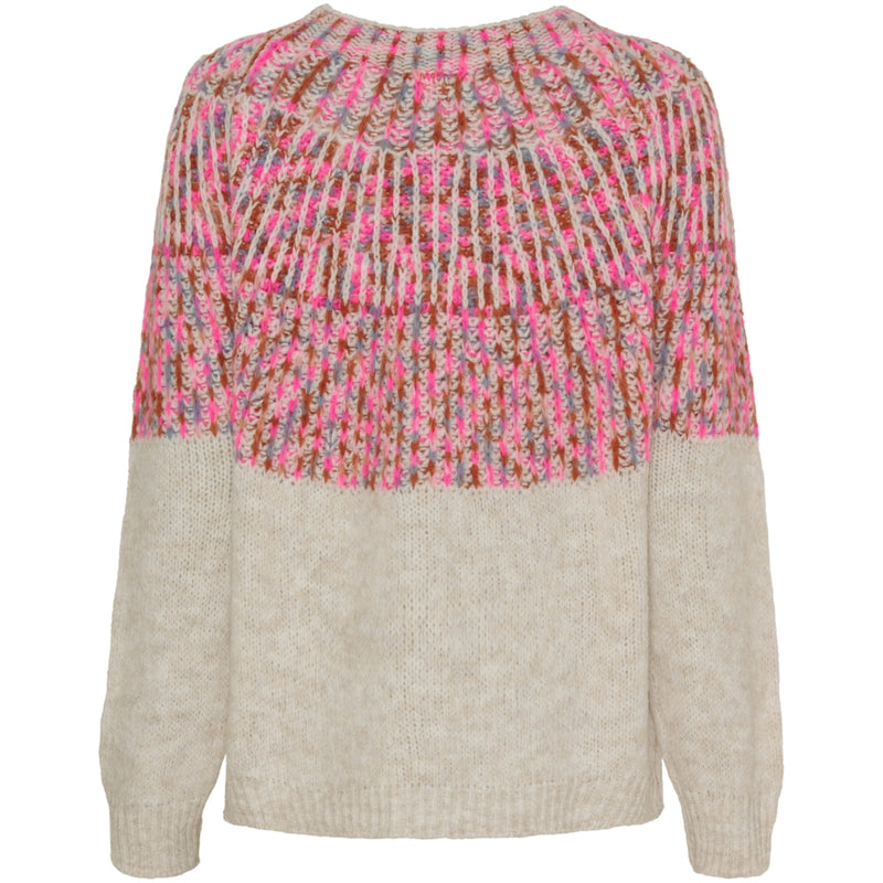 MARTA DU CHATEAU Marta du Chateau dam stickad MdcLilia 24484 Knit Crema/Fuxia