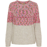 MARTA DU CHATEAU Marta du Chateau dam stickad MdcLilia 24484 Knit Crema/Fuxia