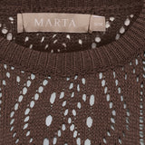 MARTA DU CHATEAU Marta du Chateau dam stickad MdcVina 6592 Knit Caffe