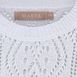 MARTA DU CHATEAU Marta du Chateau dam stickad MdcVina 6592 Knit White