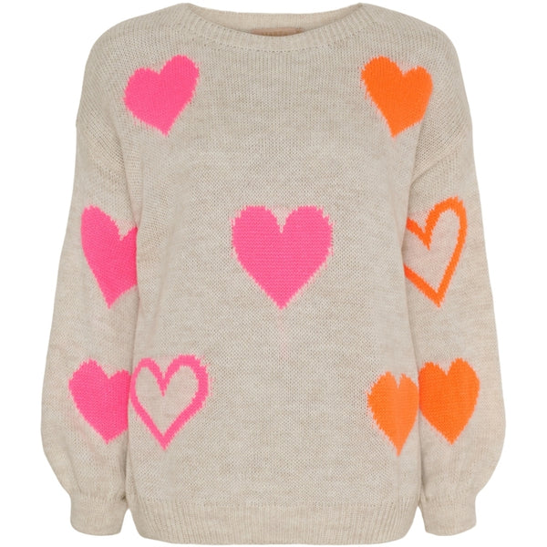 MARTA DU CHATEAU Marta du Chateau dam stickad tröja MdcAmarante 64023 Knit Beige/Pink/Orange