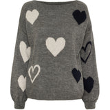 MARTA DU CHATEAU Marta du Chateau dam stickad tröja MdcAmarante 64023 Knit Dark Grey