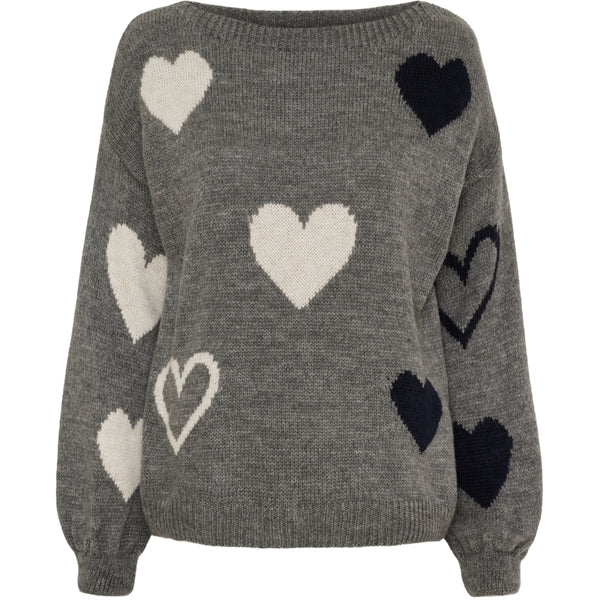 MARTA DU CHATEAU Marta du Chateau dam stickad tröja MdcAmarante 64023 Knit Dark Grey