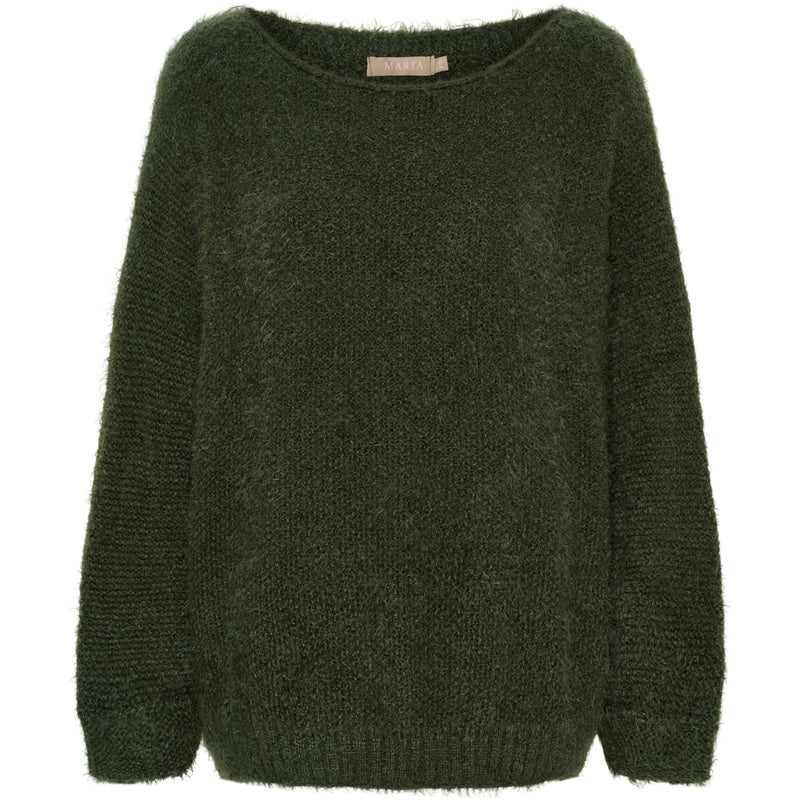 MARTA DU CHATEAU Marta du Chateau dam stickad tröja MdcAnouk 8038 Knit Military