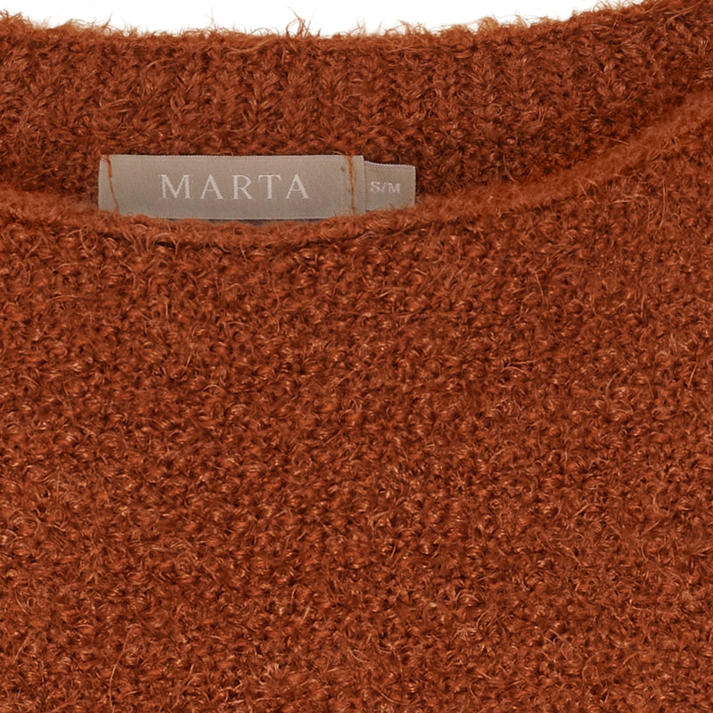 MARTA DU CHATEAU Marta du Chateau dam stickad tröja MdcAnouk 8038 Knit Ruggine
