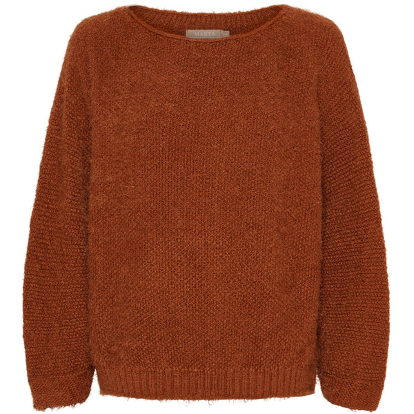 MARTA DU CHATEAU Marta du Chateau dam stickad tröja MdcAnouk 8038 Knit Ruggine