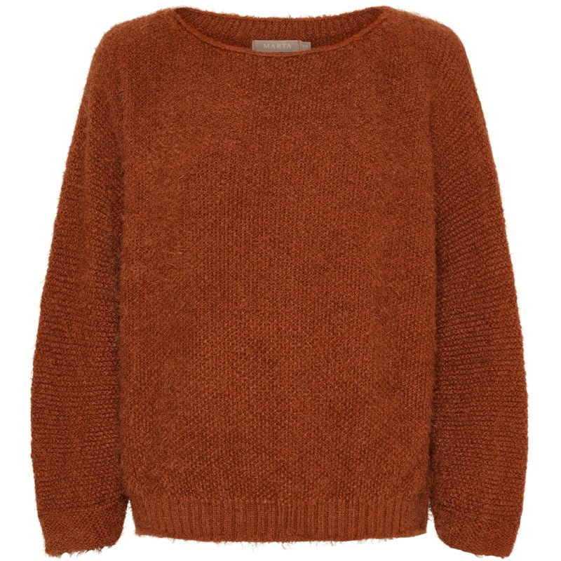 MARTA DU CHATEAU Marta du Chateau dam stickad tröja MdcAnouk 8038 Knit Ruggine
