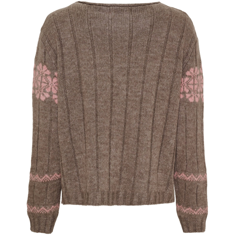 MARTA DU CHATEAU Marta du Chateau dam stickad tröja MdcBruna 8154 Knit Fango/Rose