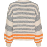 MARTA DU CHATEAU Marta du Chateau dam stickad tröja MdcCassie 8130 Knit Beige/Grigio8808/Orange8823