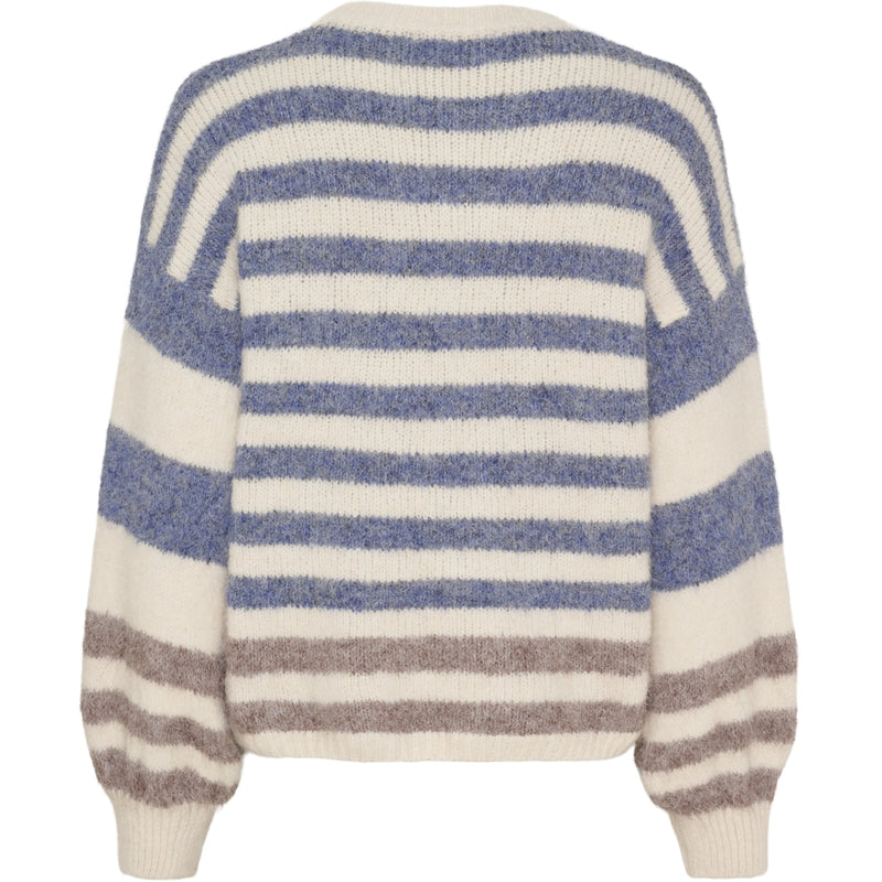 MARTA DU CHATEAU Marta du Chateau dam stickad tröja MdcCassie 8130 Knit Beige/Jeans8819/Fango8804