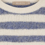 MARTA DU CHATEAU Marta du Chateau dam stickad tröja MdcCassie 8130 Knit Beige/Jeans8819/Fango8804
