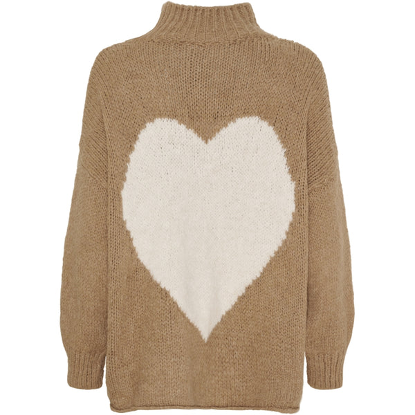 MARTA DU CHATEAU Marta du Chateau dam stickad tröja MdcCedar 9232 Knit Light Camel/Panna