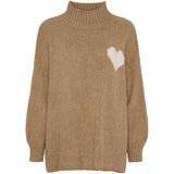 MARTA DU CHATEAU Marta du Chateau dam stickad tröja MdcCedar 9232 Knit Light Camel/Panna