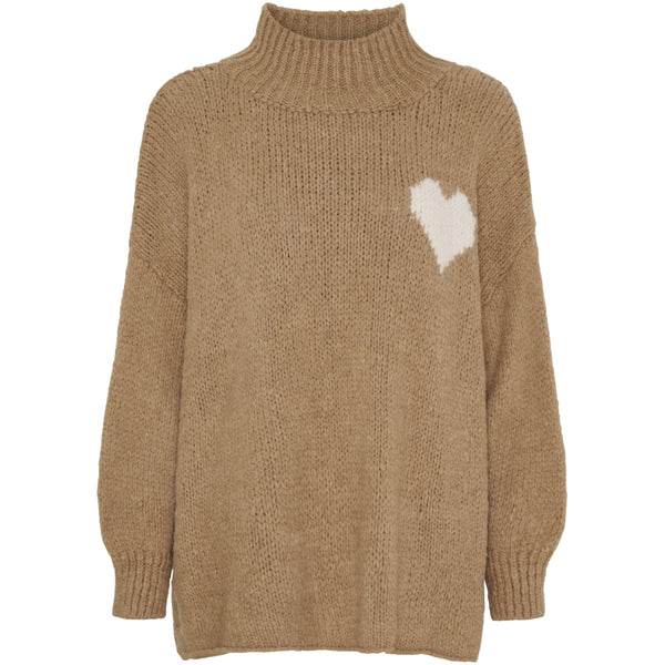 MARTA DU CHATEAU Marta du Chateau dam stickad tröja MdcCedar 9232 Knit Light Camel/Panna