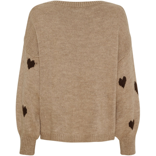 MARTA DU CHATEAU Marta du Chateau dam stickad tröja MdcClover 9582 Knit Fango