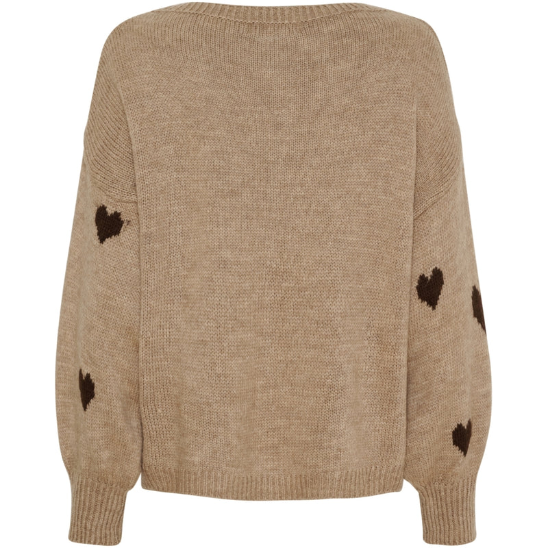 MARTA DU CHATEAU Marta du Chateau dam stickad tröja MdcClover 9582 Knit Fango