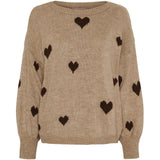 MARTA DU CHATEAU Marta du Chateau dam stickad tröja MdcClover 9582 Knit Fango