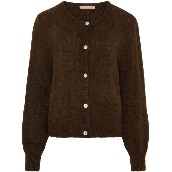 MARTA DU CHATEAU Marta du Chateau dam stickad tröja MdcCosima 5223 Knit Cardigan Chocolat111909