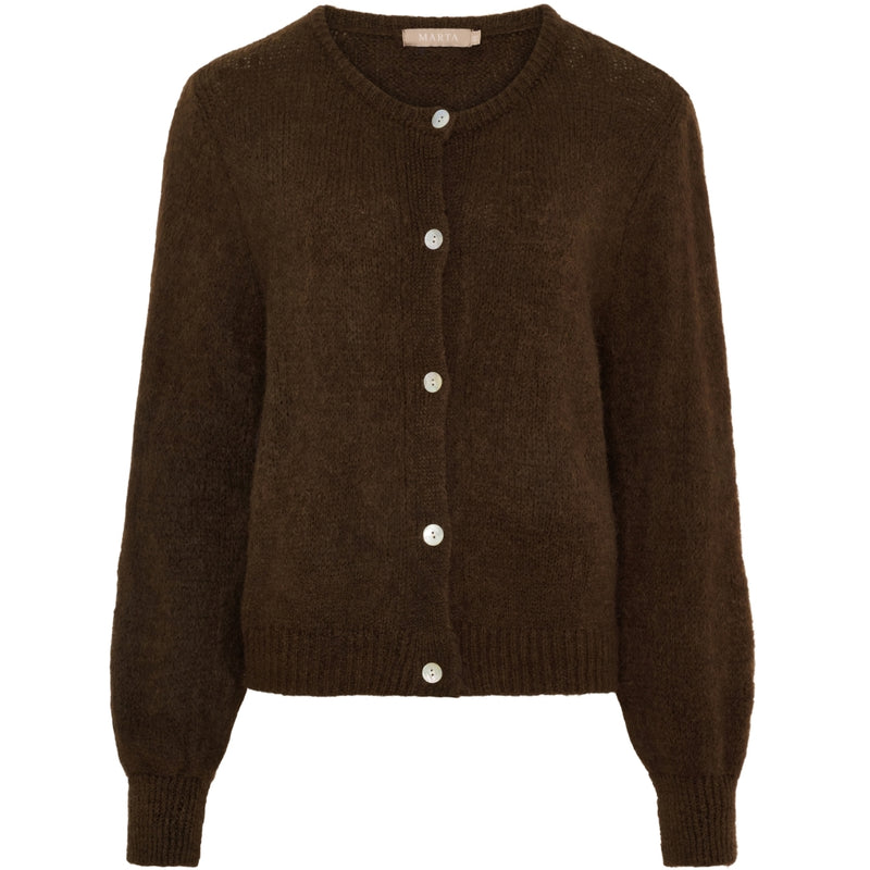 MARTA DU CHATEAU Marta du Chateau dam stickad tröja MdcCosima 5223 Knit Cardigan Chocolat111909
