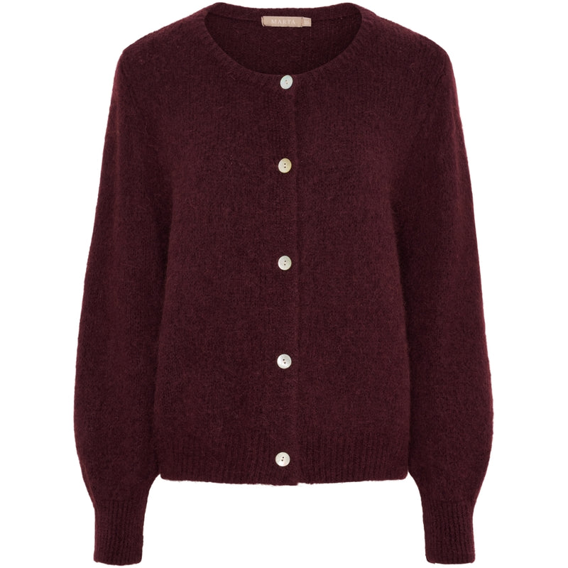 MARTA DU CHATEAU Marta du Chateau dam stickad tröja MdcCosima 5223 Knit Cardigan Melanzana3502