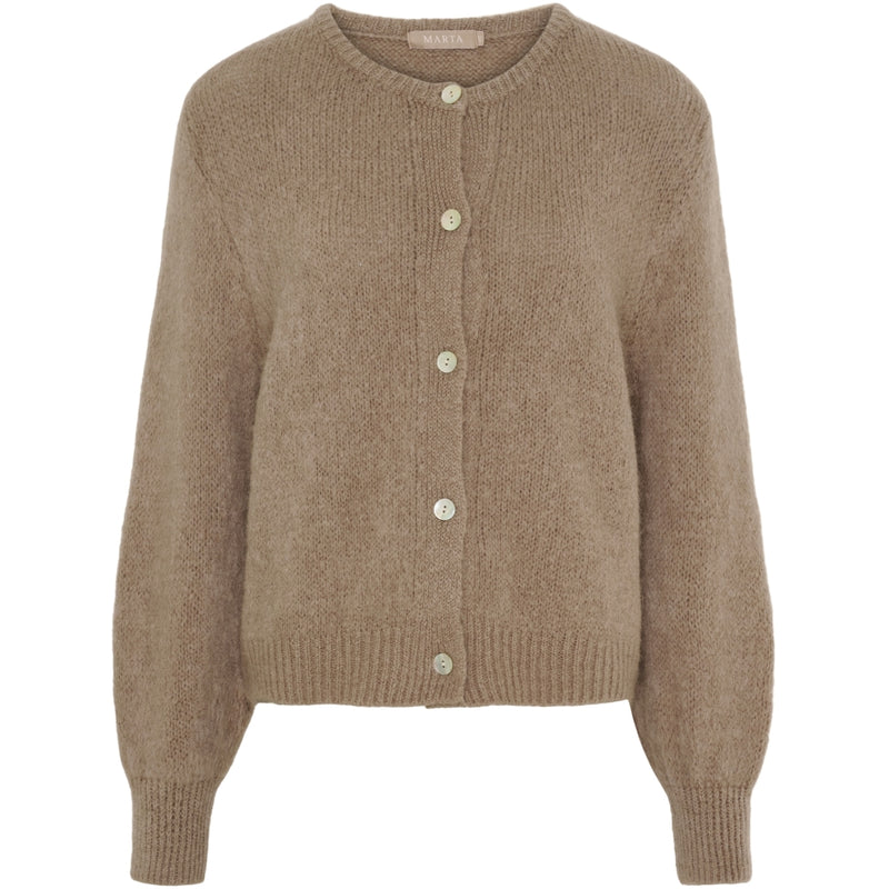 MARTA DU CHATEAU Marta du Chateau dam stickad tröja MdcCosima 5223 Knit Cardigan Tortora27654