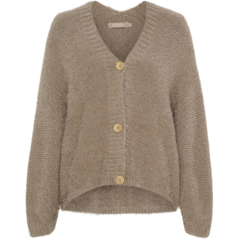 MARTA DU CHATEAU Marta du Chateau dam stickad tröja MdcDakota 809 Cardigan Dark Fango