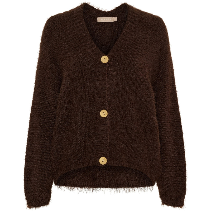 MARTA DU CHATEAU Marta du Chateau dam stickad tröja MdcDakota 809 Cardigan Moro