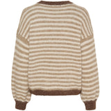 MARTA DU CHATEAU Marta du Chateau dam stickad tröja MdcDanielle 8080 Knit Beige/Fango/Moro