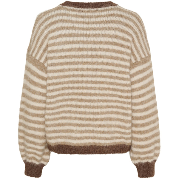 MARTA DU CHATEAU Marta du Chateau dam stickad tröja MdcDanielle 8080 Knit Beige/Fango/Moro