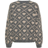 MARTA DU CHATEAU Marta du Chateau dam stickad tröja MdcFeray 8151 Knit Grigio9513/Beige9504