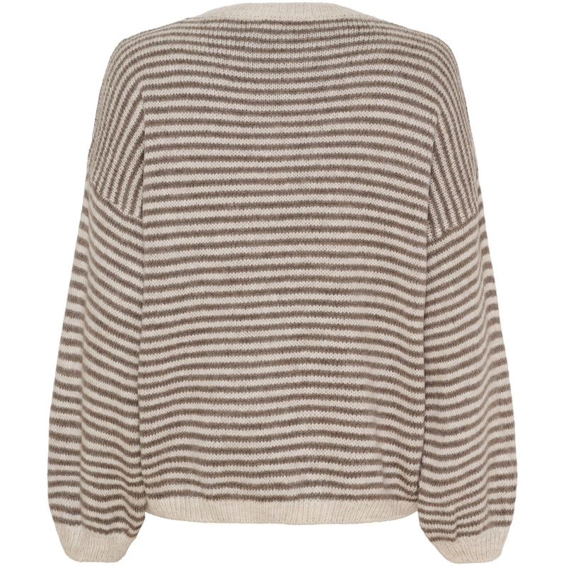 MARTA DU CHATEAU Marta du Chateau dam stickad tröja MdcIndie 8112 Knit Beige/Fango