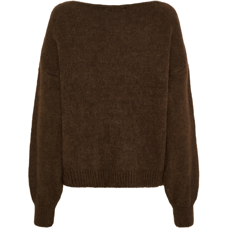 MARTA DU CHATEAU Marta du Chateau dam stickad tröja MdcRosa 5102 Knit Chocolat111909