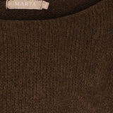 MARTA DU CHATEAU Marta du Chateau dam stickad tröja MdcRosa 5102 Knit Chocolat111909