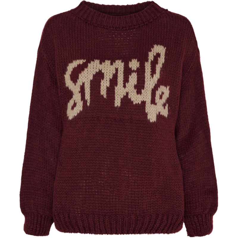 MARTA DU CHATEAU Marta du Chateau dam stickad tröja MdcTulip 9580 Knit Bordeaux