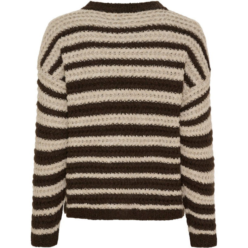 MARTA DU CHATEAU Marta du Chateau dam stickad tröja MdcVictorine 25484 Knit Moro/Beige0058