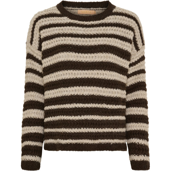 MARTA DU CHATEAU Marta du Chateau dam stickad tröja MdcVictorine 25484 Knit Moro/Beige0058