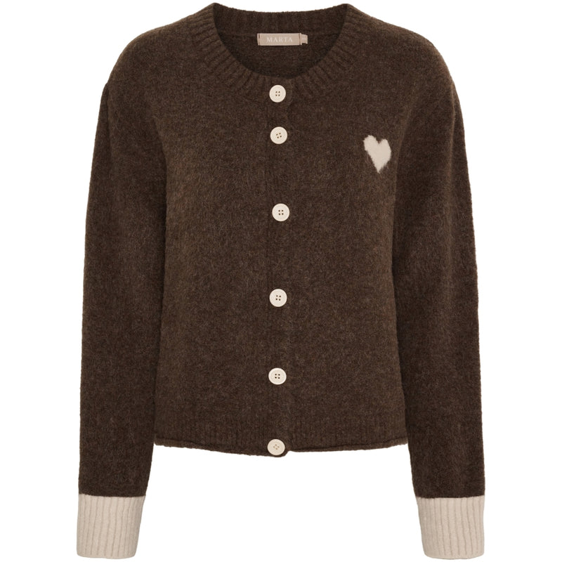 MARTA DU CHATEAU Marta du Chateau dam stickat MdcCalla KNA052 Knit Moro/BeigeW088