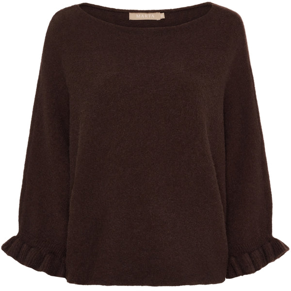 MARTA DU CHATEAU Marta du Chateau dam stickat MdcElderflower 30003 Knit Chocolate2916