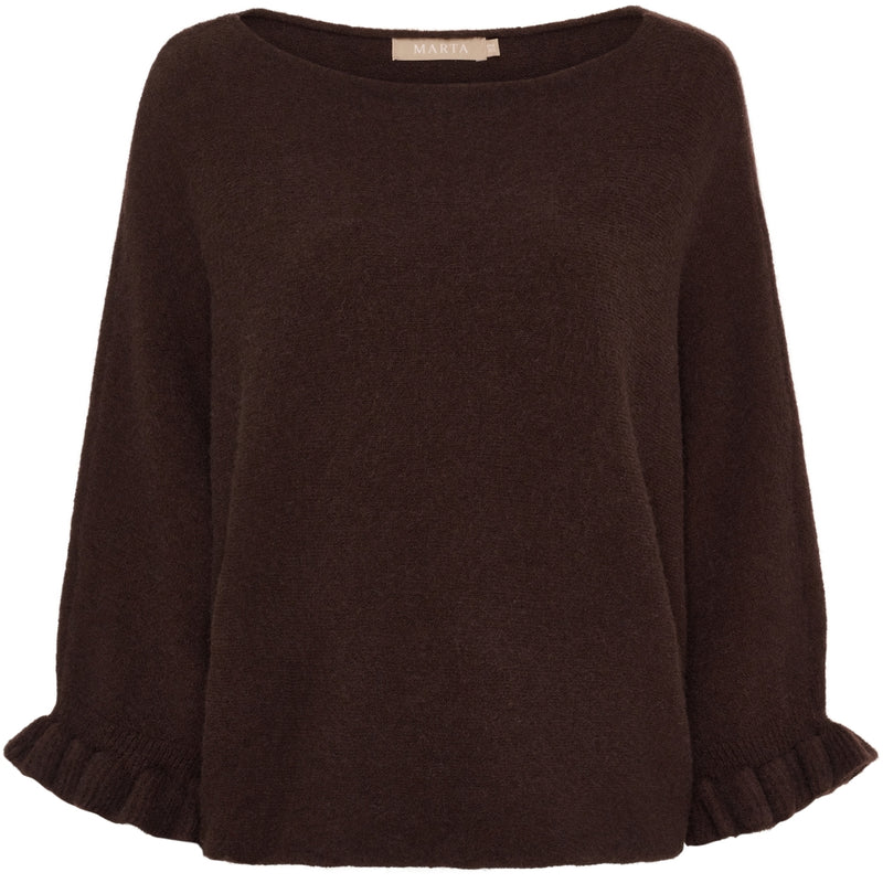 MARTA DU CHATEAU Marta du Chateau dam stickat MdcElderflower 30003 Knit Chocolate2916