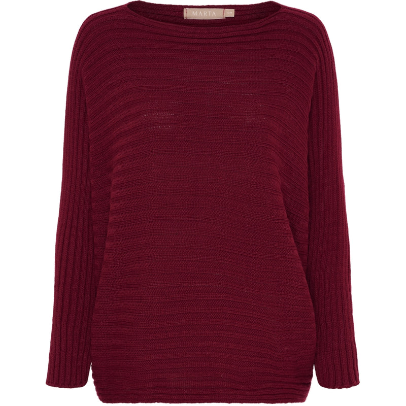 MARTA DU CHATEAU Marta du Chateau dam stickat set MdcHazel 9252 Set Bordeaux7544