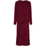 MARTA DU CHATEAU Marta du Chateau dam stickat set MdcHazel 9252 Set Bordeaux7544