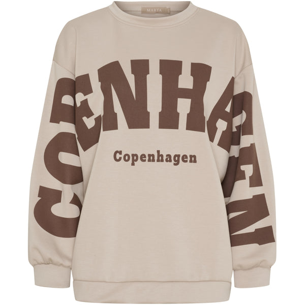 MARTA DU CHATEAU Marta du Chateau dam sweatshirt MdcHibiscus 22659 Sweatshirt Beige