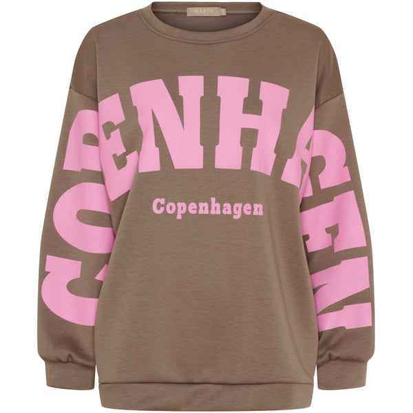 MARTA DU CHATEAU Marta du Chateau dam sweatshirt MdcHibiscus 22659 Sweatshirt Fango