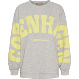 MARTA DU CHATEAU Marta du Chateau dam sweatshirt MdcHibiscus 22659 Sweatshirt Grey/yellow