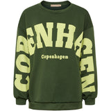 MARTA DU CHATEAU Marta du Chateau dam sweatshirt MdcHibiscus 22659 Sweatshirt Military/Yellow